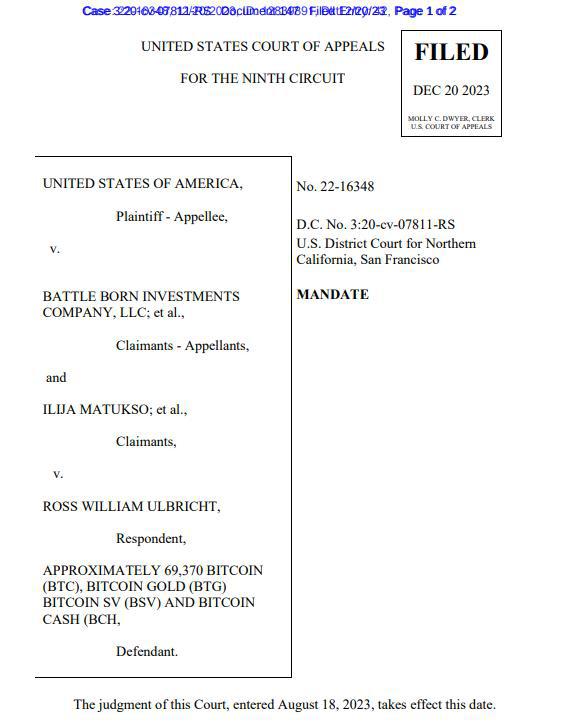 比特币没收_缴获比特币_除了更广泛的避险情绪之外，有报道称美国司法部已获得法院批准，出售从丝绸之路黑市没收的价值约 65 亿美元的比特币，这也给比特币带来了压力。